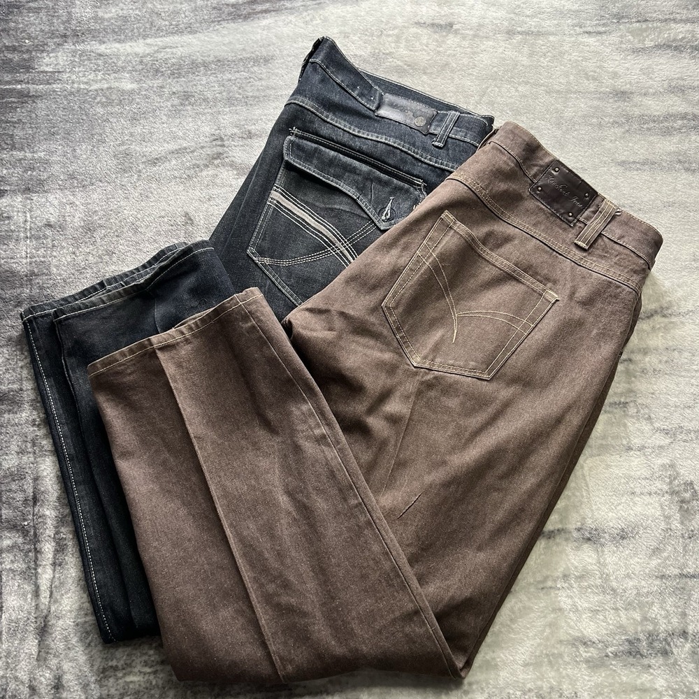 Vintage Knockout Jeans Lot Men's Size 46x34 Baggy Wide Leg Hip Hop Skater Grunge